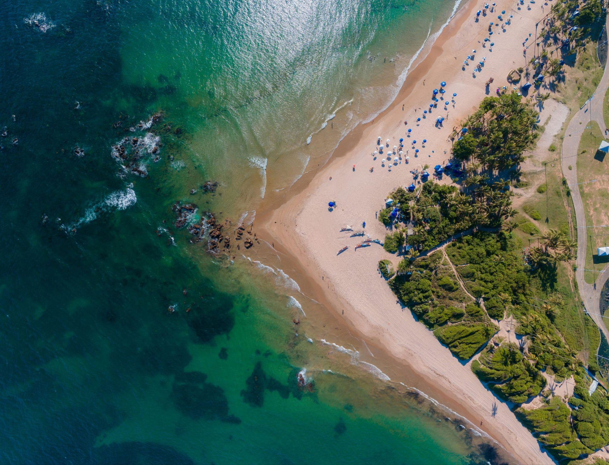 Vista aérea da praia